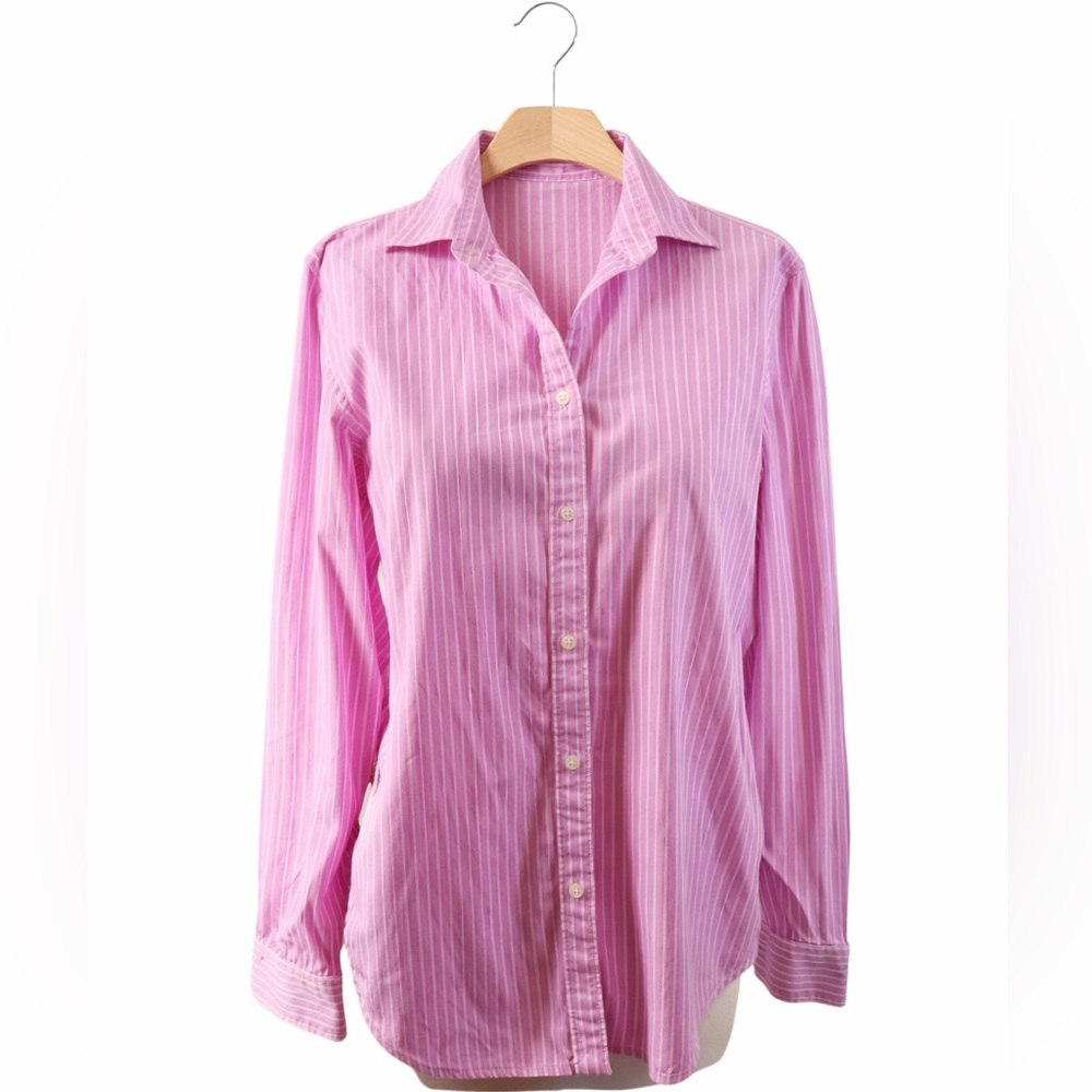 Lauren by RL Pink Striped Button-Up Shirt. Great Condition. Size Large - Picture 9 of 12